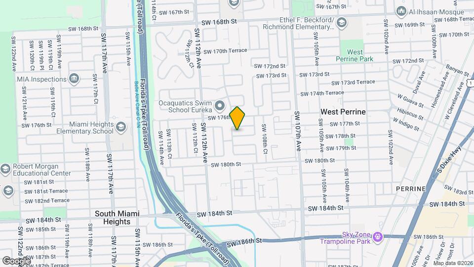 10955 SW 177th Terrace Map and Location Details