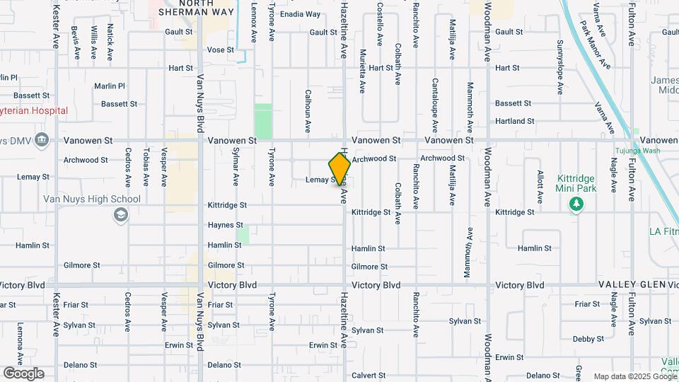 6621 Hazeltine Ave Map and Location Details