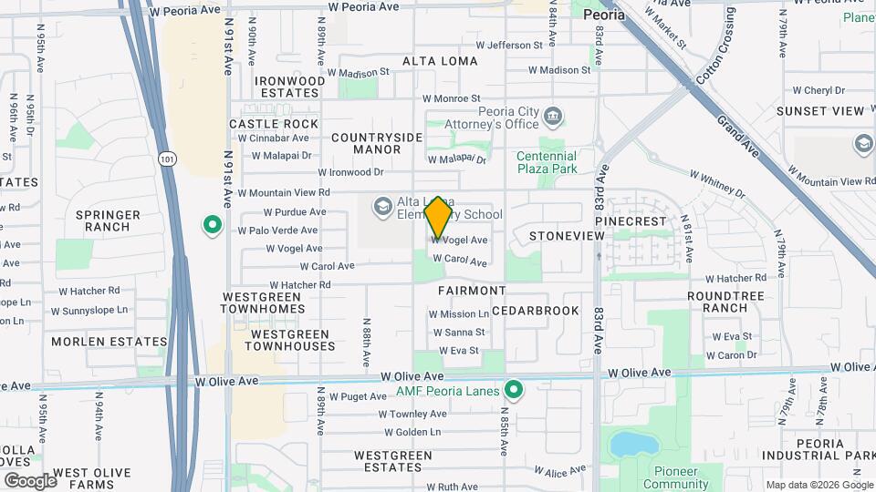 8609 W Vogel Ave Map and Location Details