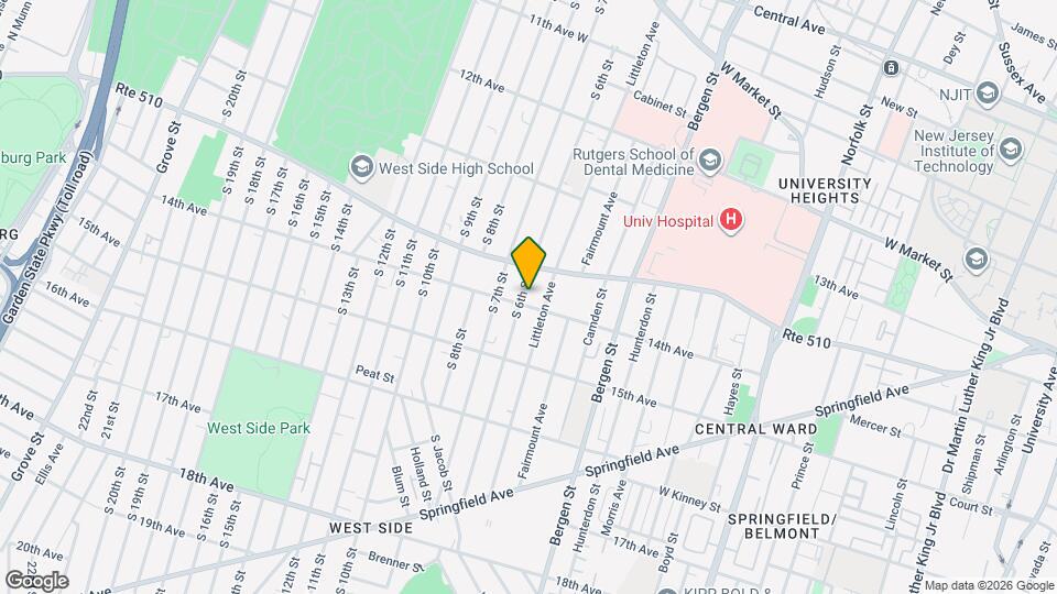 266-268-268 S 6th St Map and Location Details
