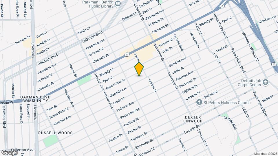 2964 Glendale St, Unit Upper Map and Location Details