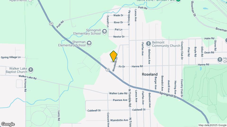 1035 Woodside Dr Map and Location Details