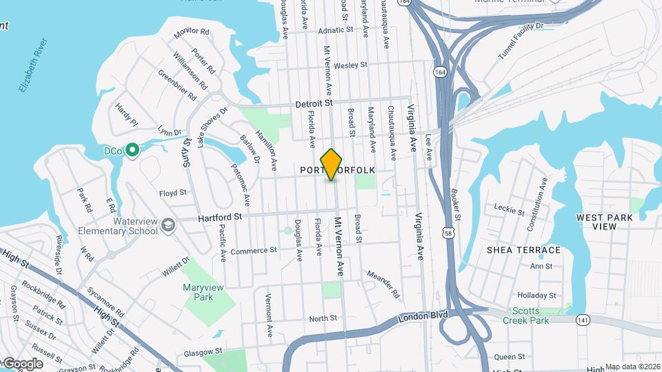 618 Mt Vernon Ave Map and Location Details