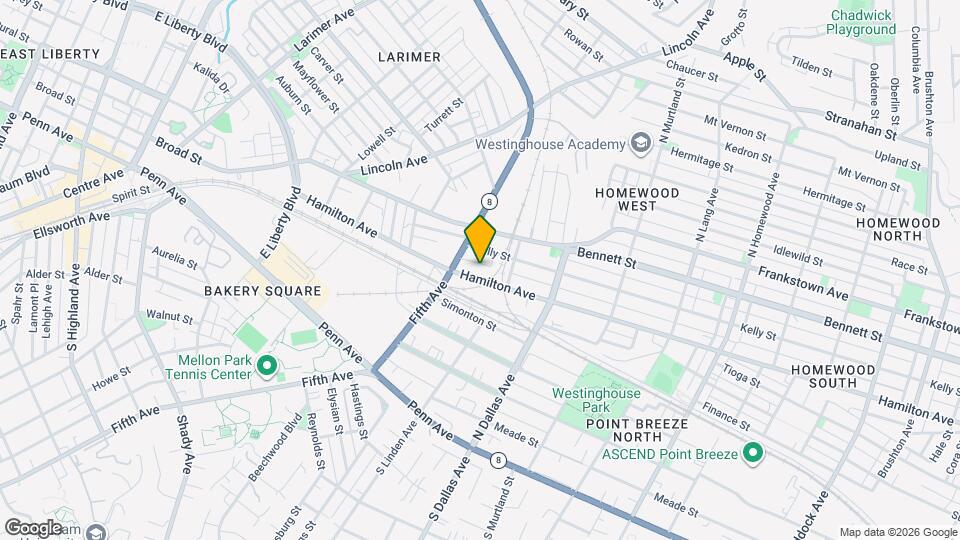 6731 Hamilton Ave Map and Location Details