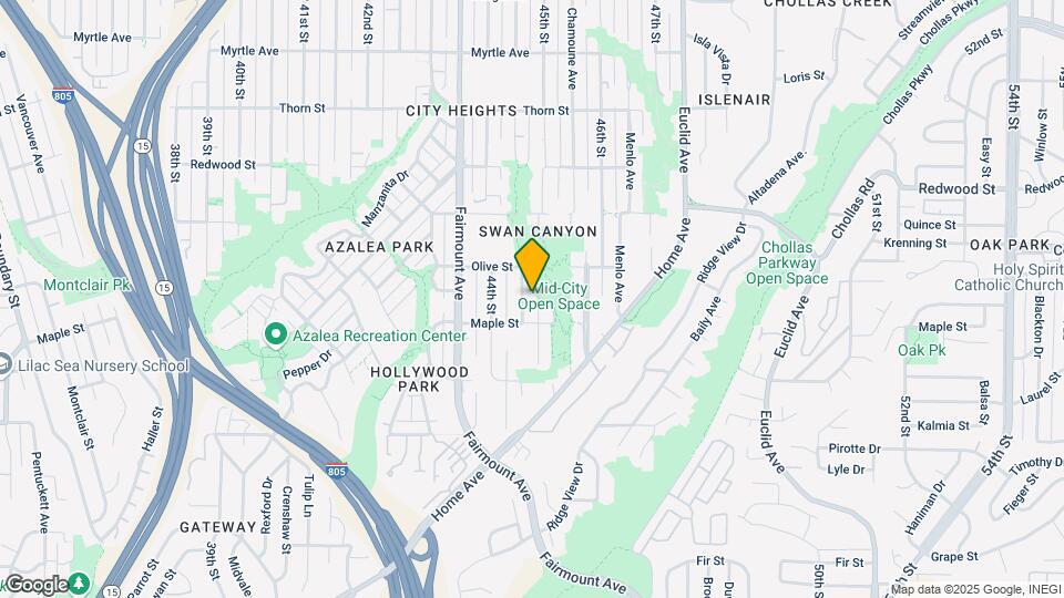2633 Highland Ave Map and Location Details