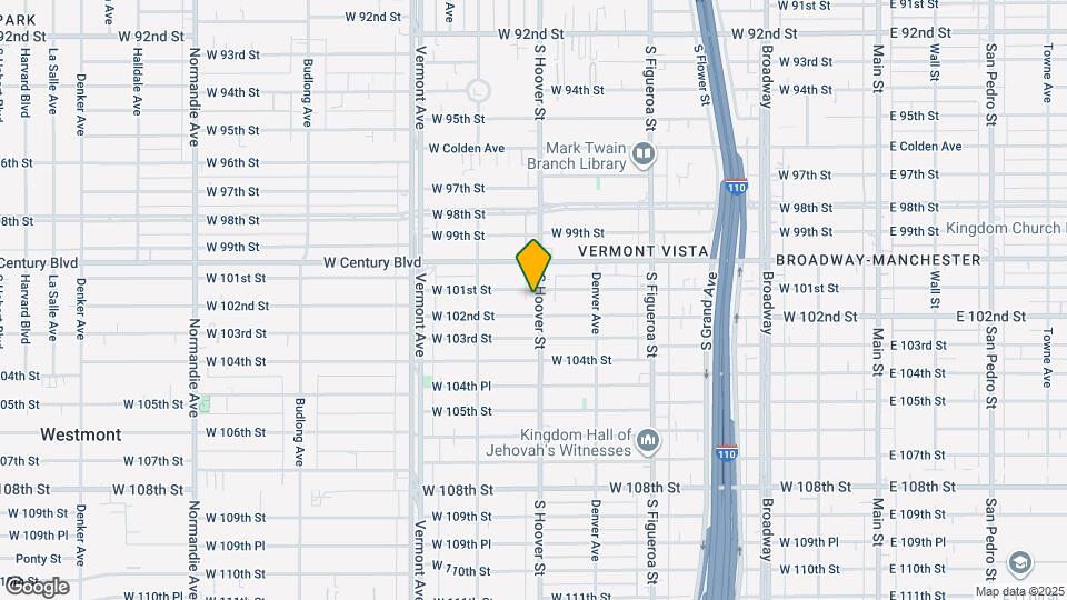 10107 S Hoover St Map and Location Details