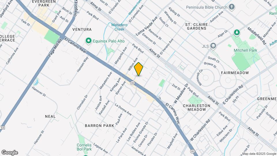 399 Curtner Ave Map and Location Details