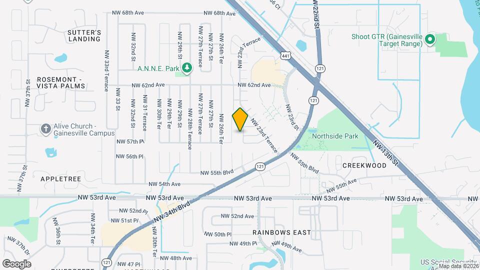 5808 NW 25th Terrace Map and Location Details