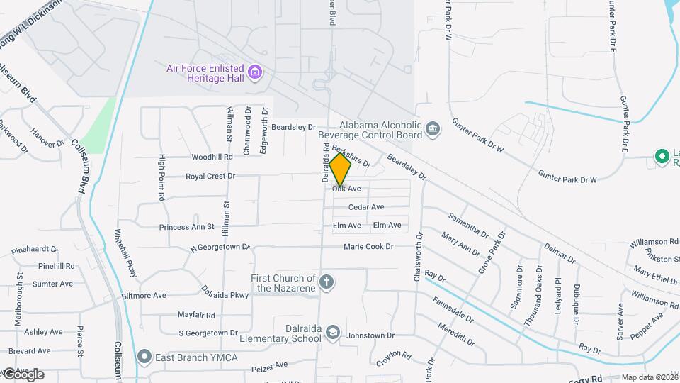 3808 Oak Ave Map and Location Details