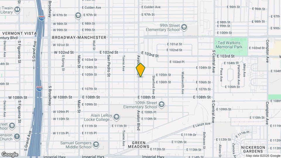 10516 Avalon Blvd Map and Location Details