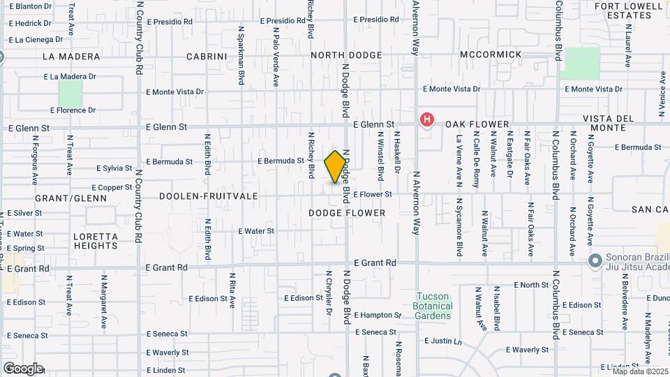 3639-3643 E Flower Ave Map and Location Details