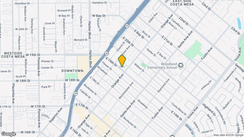 184 E 19th St, Unit BACK unit Mapa y Detalles de la Ubicación