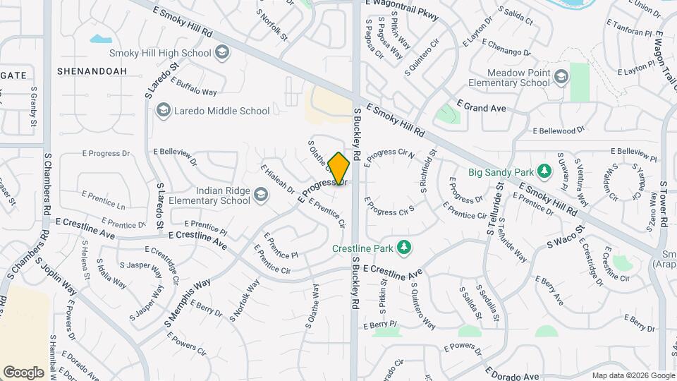 16783 E Hialeah Ave Map and Location Details