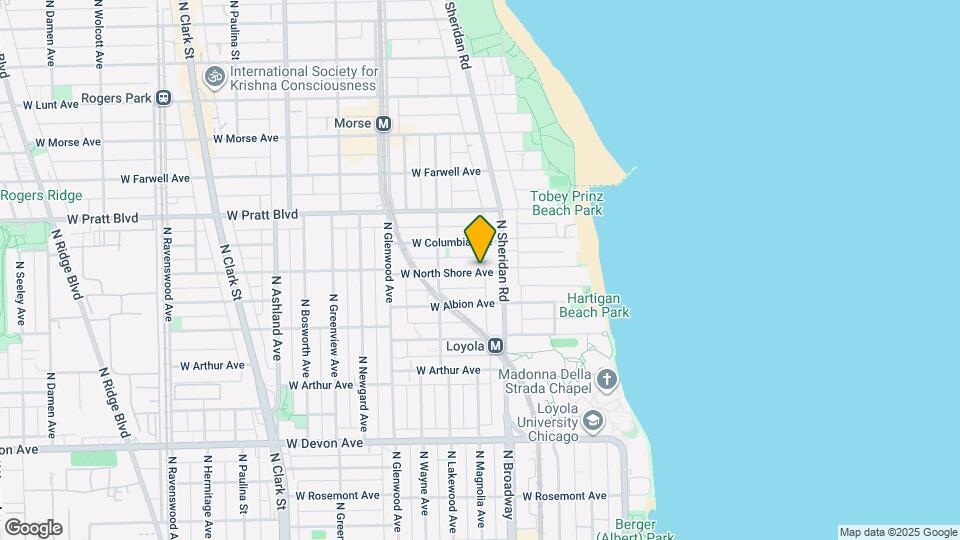 1218 W North Shore Ave Map and Location Details