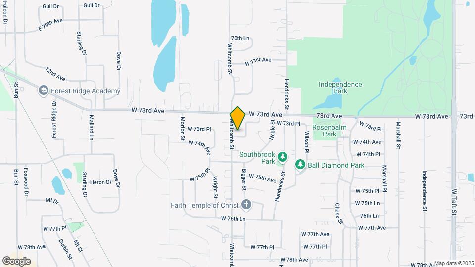 3876 W 73rd Ct Map and Location Details