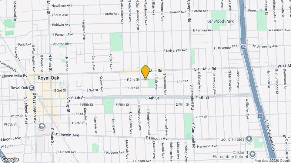 1116 E 2nd St Map and Location Details