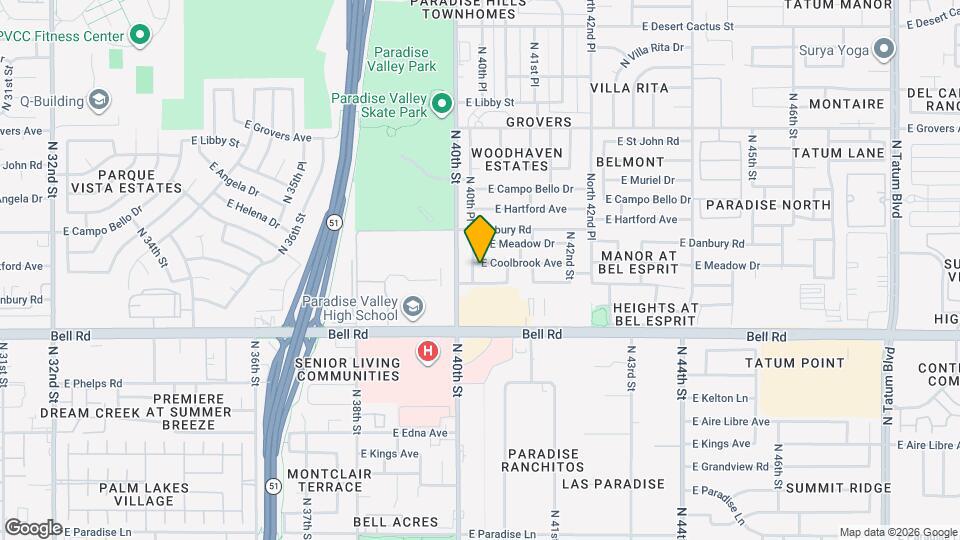 4025 E Coolbrook Ave Map and Location Details