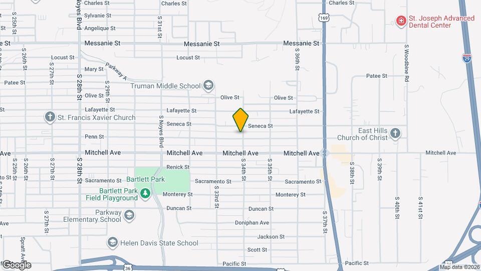 3343 Penn St Map and Location Details