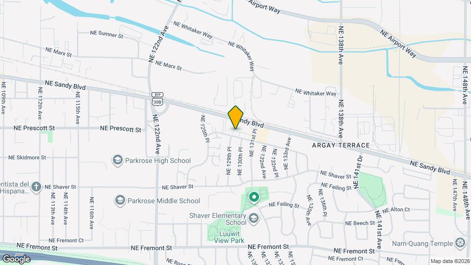 12901 NE Prescott Dr Map and Location Details