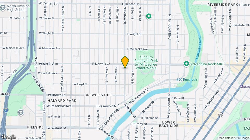 2214 N Holton St Map and Location Details