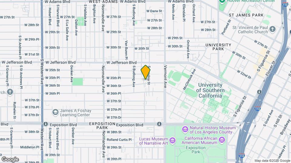 1189 W 36th St Mapa y Detalles de la Ubicación