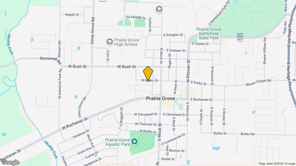 205 W Parks St Map and Location Details