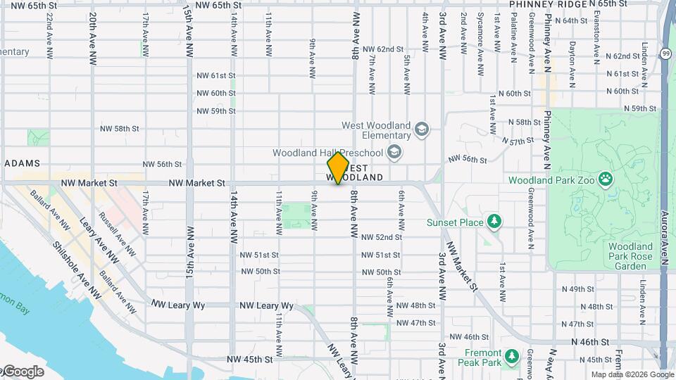 821 NW Market St Map and Location Details
