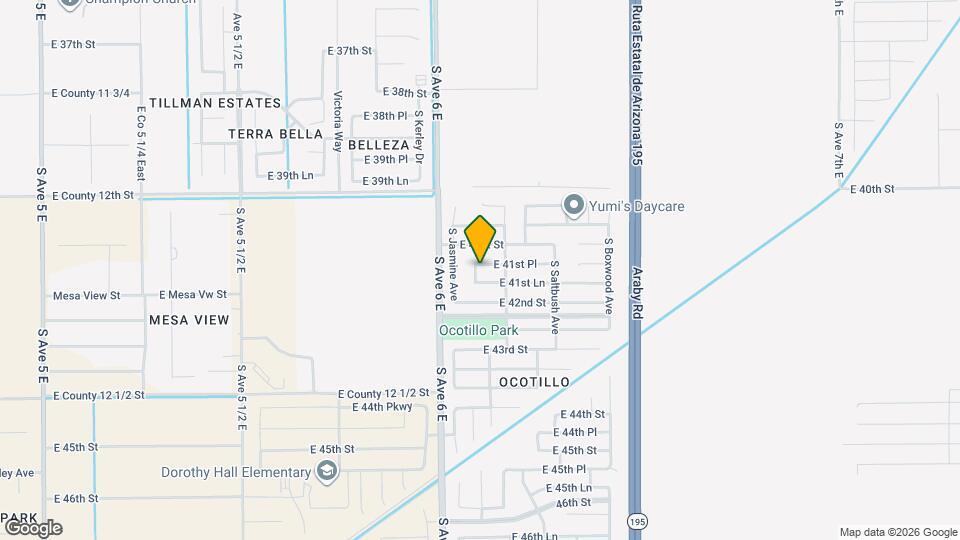6125 E 41st Pl Map and Location Details