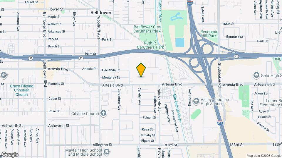 10445 Artesia Blvd Map and Location Details