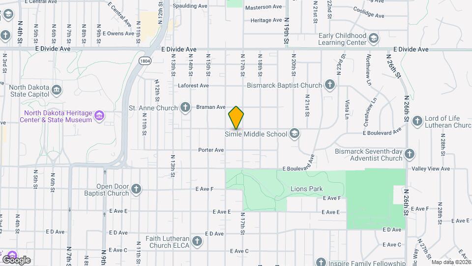 1615 Hanaford Ave Map and Location Details