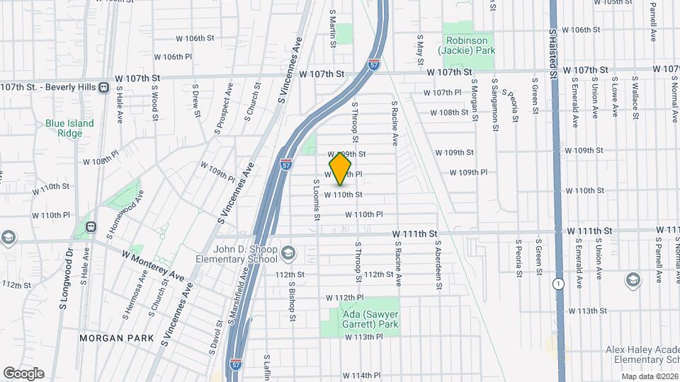 1322 W 110th St Map and Location Details