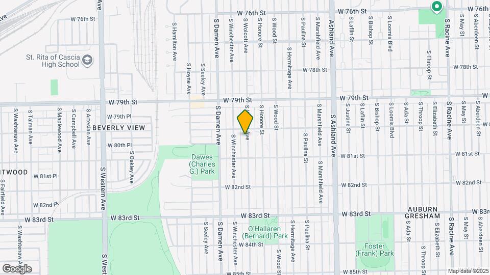 8016 S Wolcott Ave Map and Location Details