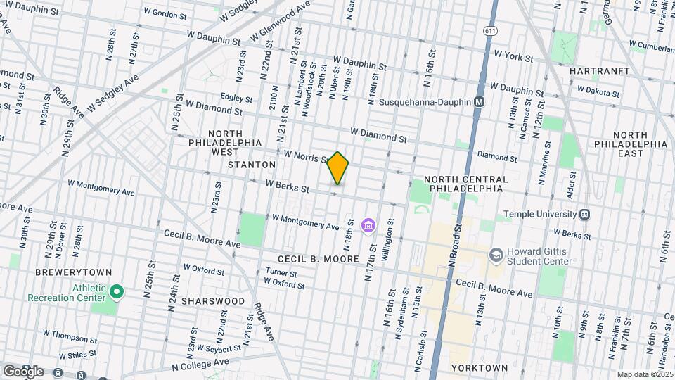 1819 W Berks St, Unit 1 Map and Location Details