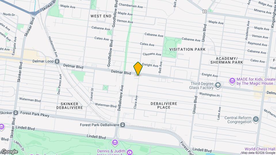 627 Clara Ave Map and Location Details