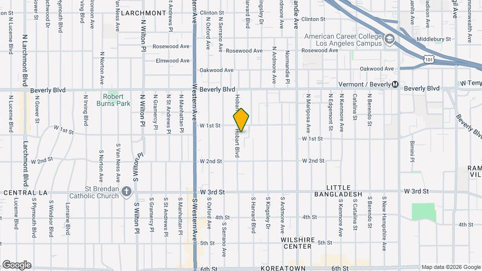 124 S Hobart Blvd Map and Location Details