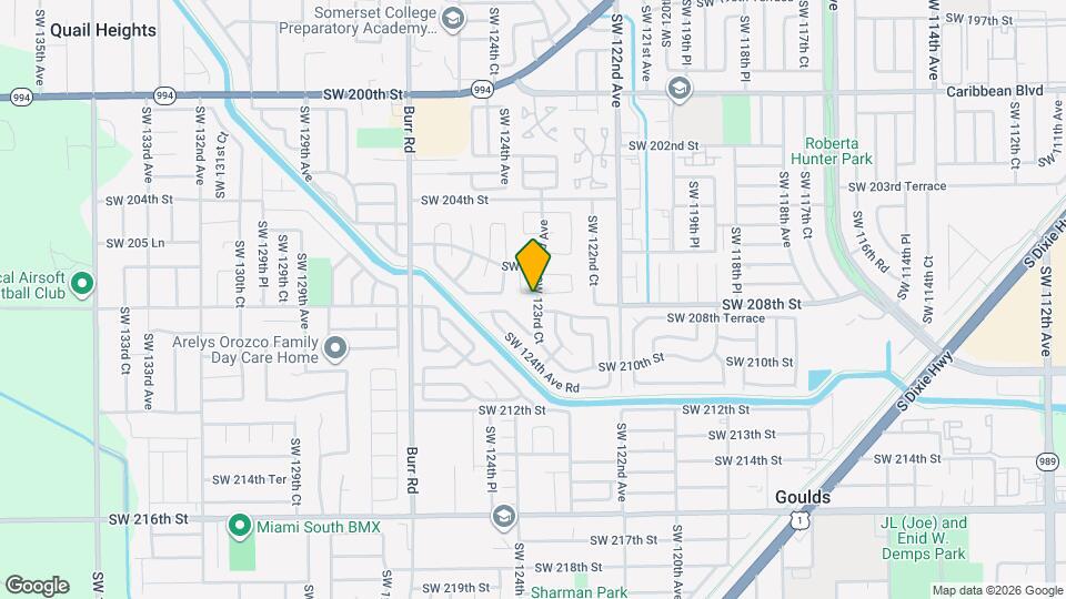 12340 SW 207th Terrace Map and Location Details