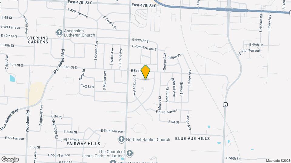 13001 E 51st Terrace Map and Location Details