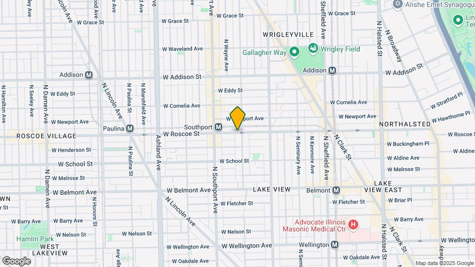 1317 W Roscoe St Map and Location Details
