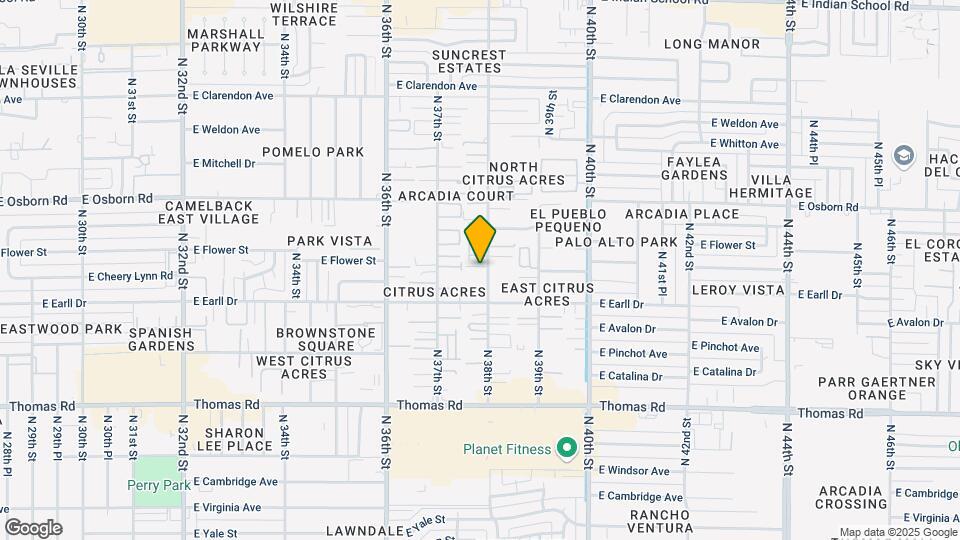 3136 N 38th St Map and Location Details