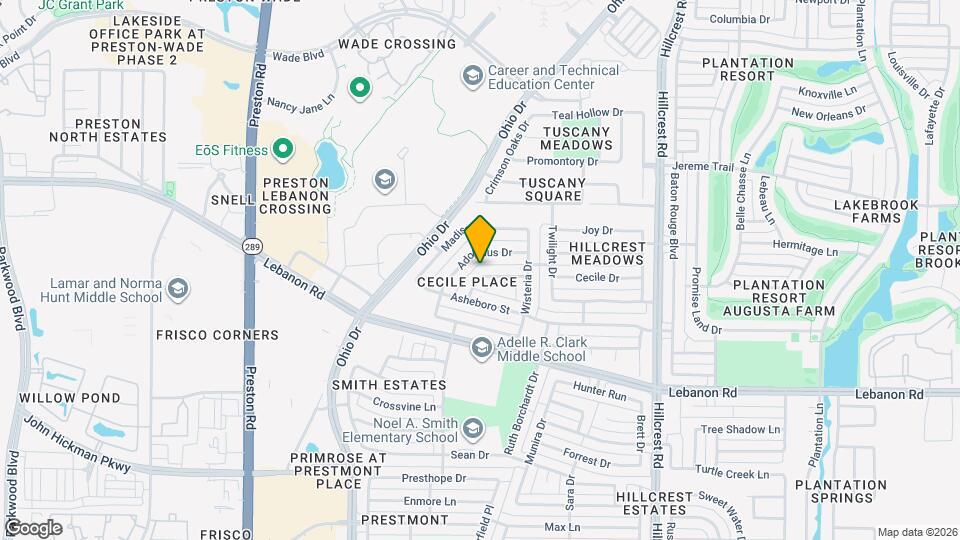 5021 Goldenrod Dr Map and Location Details