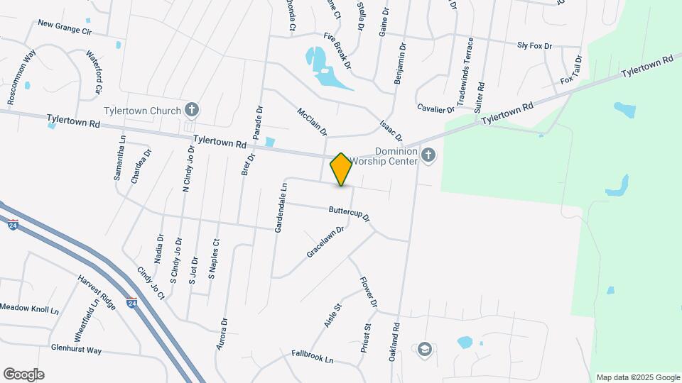 642 Gardendale Ln Map and Location Details