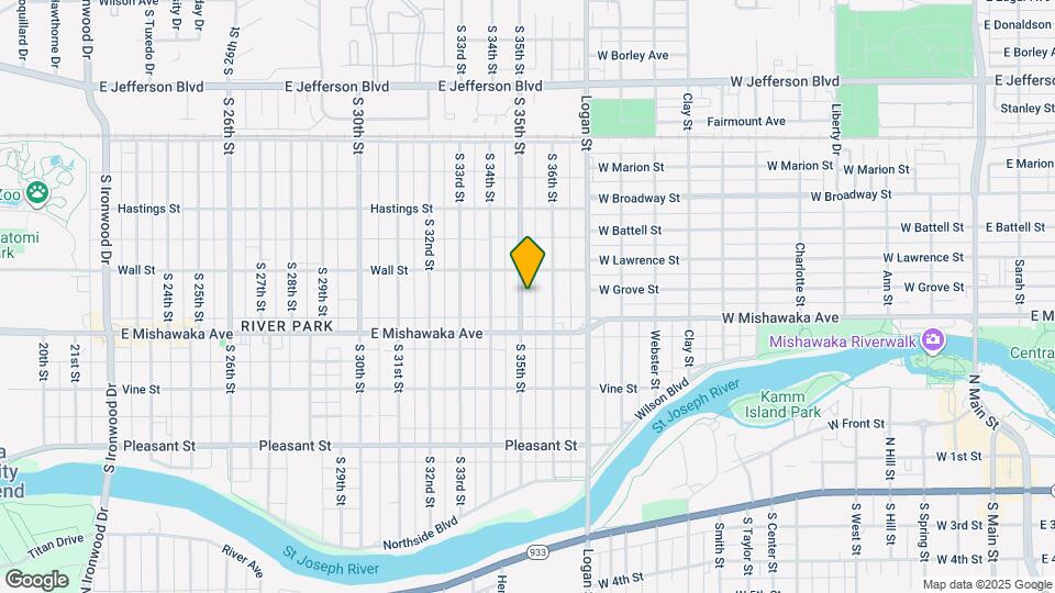 822 S 35th St Map and Location Details