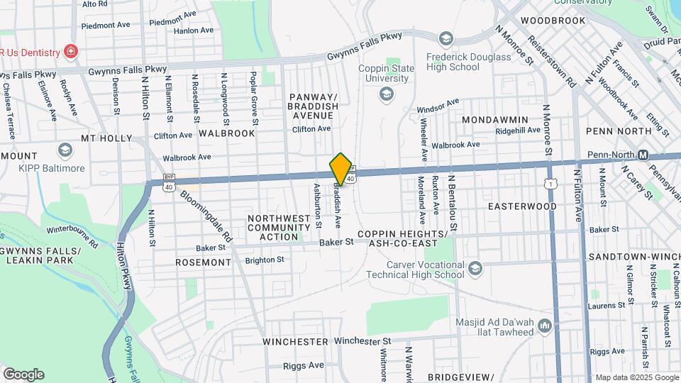 1805 Braddish Ave Map and Location Details