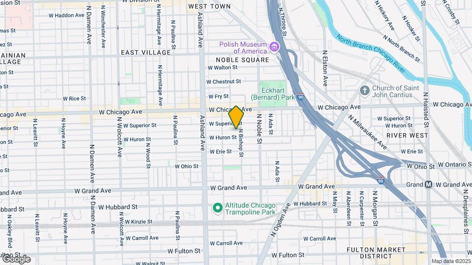1452 W Huron St Mapa y Detalles de la Ubicación