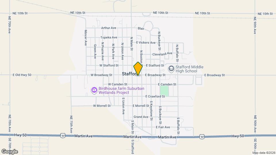 115 E Broadway St Map and Location Details