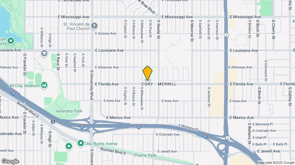 1495 S St Paul St Map and Location Details