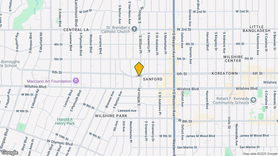 605 S Wilton Pl Map and Location Details