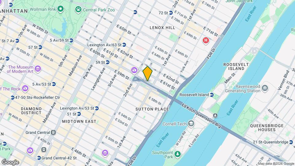 333 Ed Koch Queensboro Bridge Path Mapa y Detalles de la Ubicación