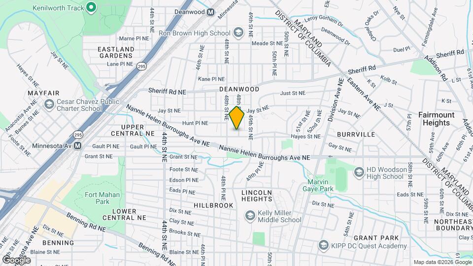 4820 Hayes St NE, Unit Basement Mapa y Detalles de la Ubicación