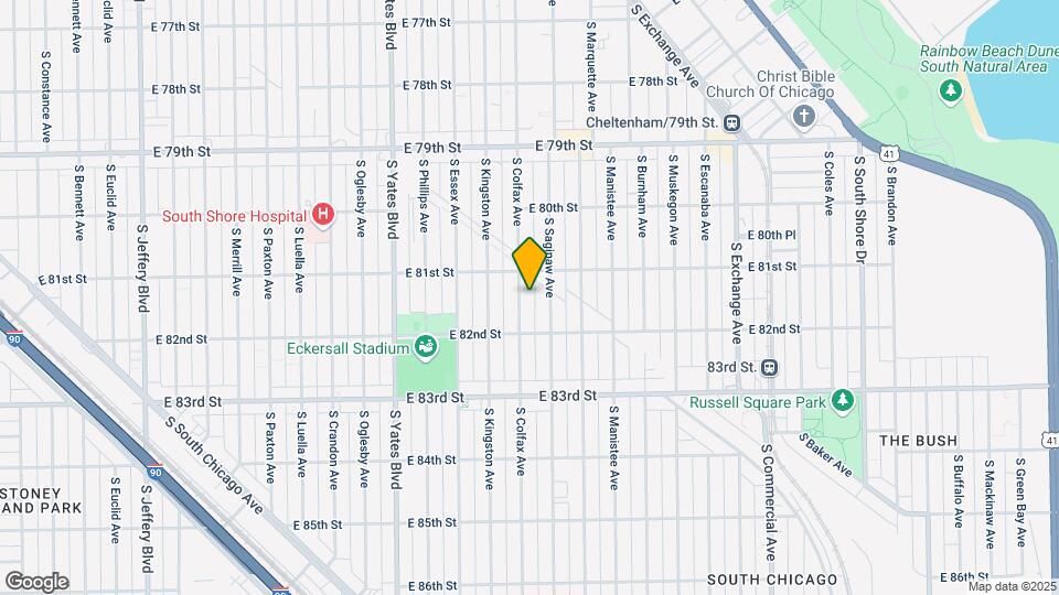 8121 S Colfax Ave Map and Location Details